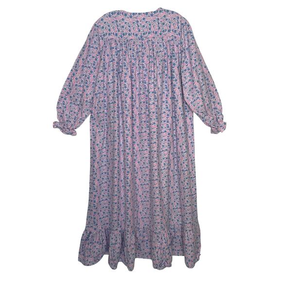 NWT Vintage exclusively for Lord & Taylor Floral Cotton Lace ribbon Nightgown M - Picture 4 of 13